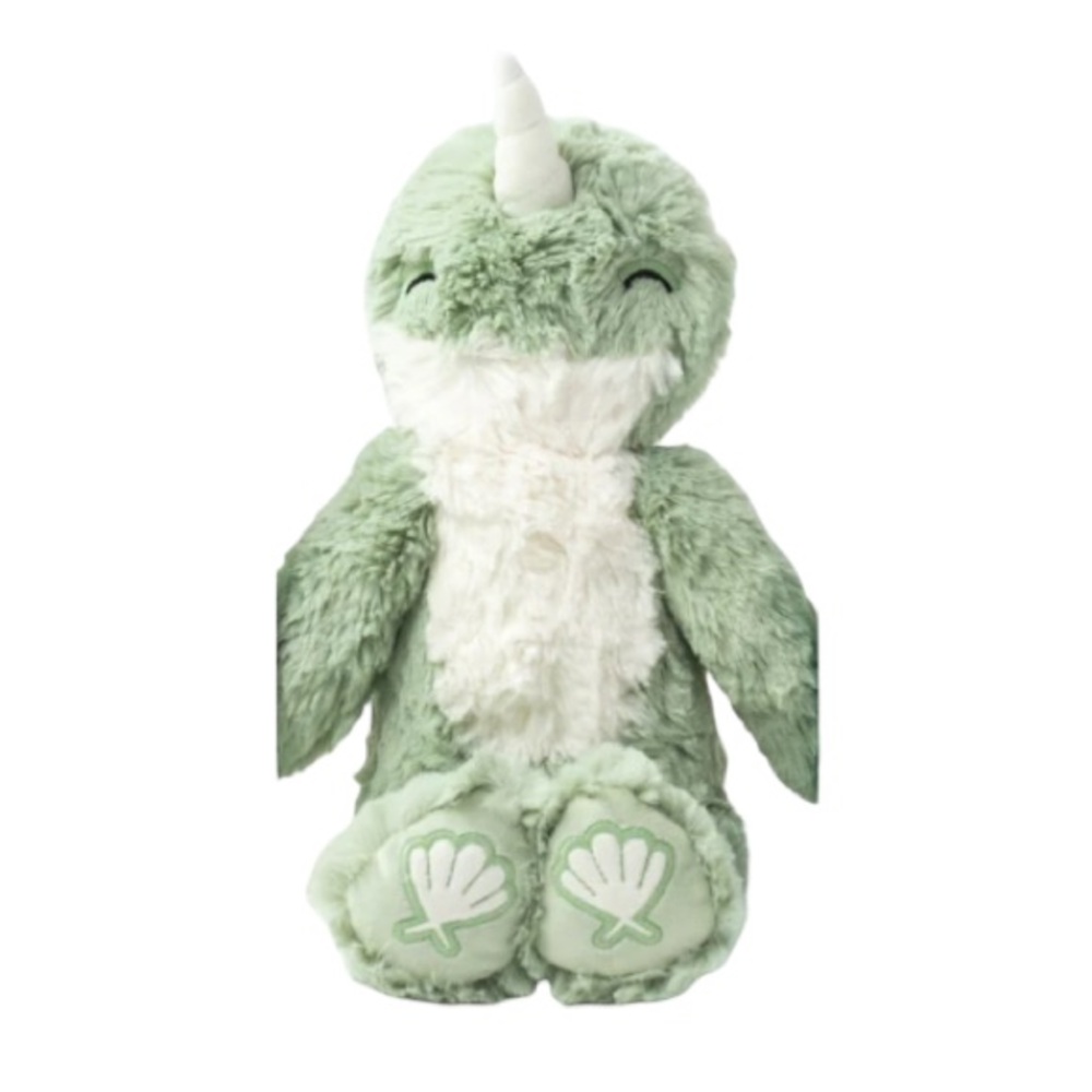 Slumberkins Narwhal Kin Plush Toy in Sea Foam Green